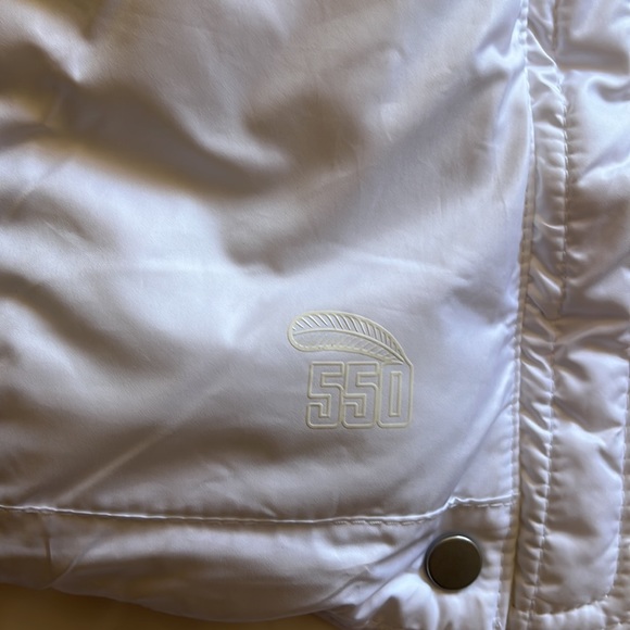 Nike winter White down puffy jacket zippered removable hood extra inside pocket - Picture 6 of 6